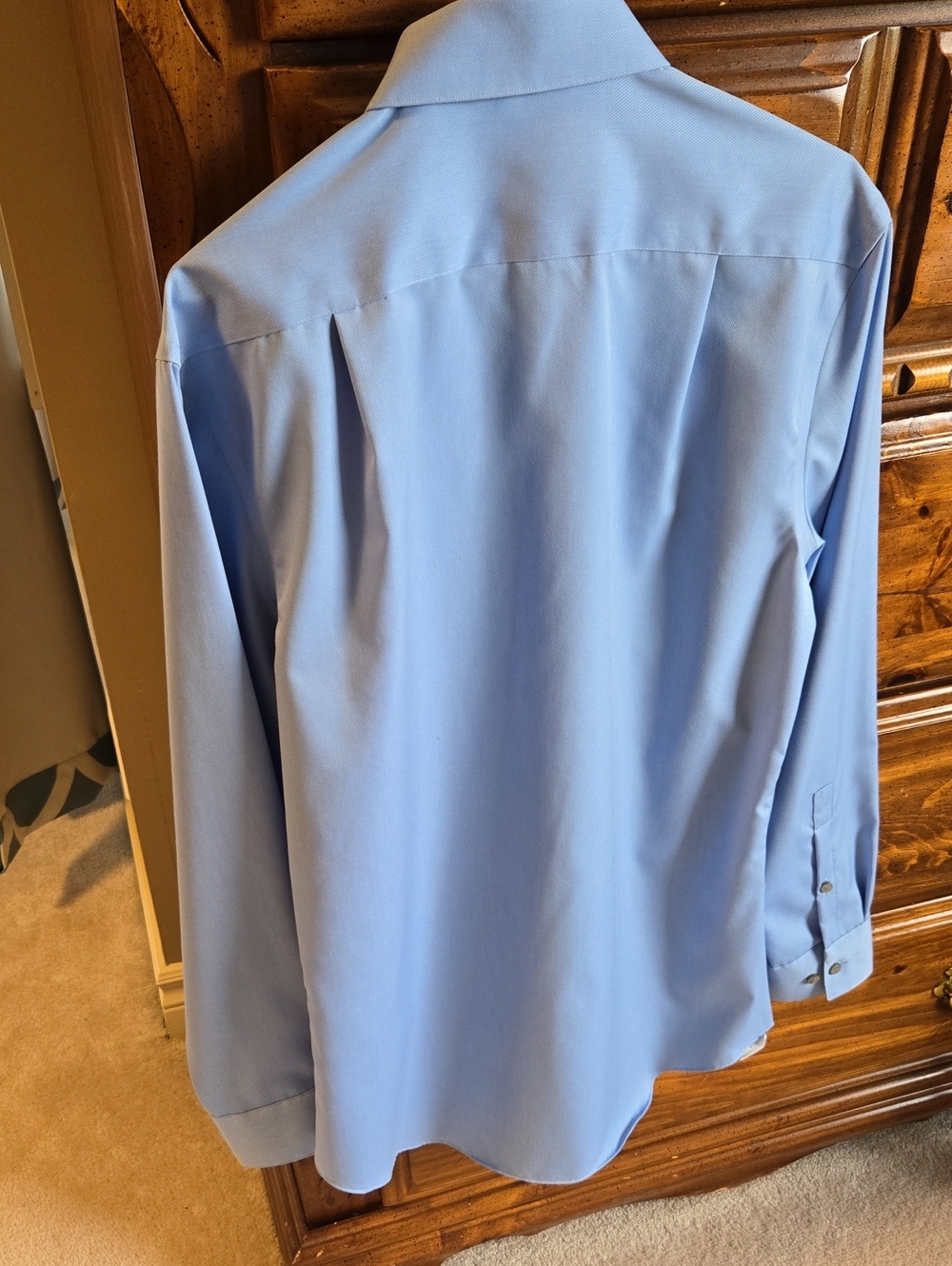 Calvin Klein Light Blue Men's 100% Cotton Dress Shirt 15  32/33 - Picture 3 of 10